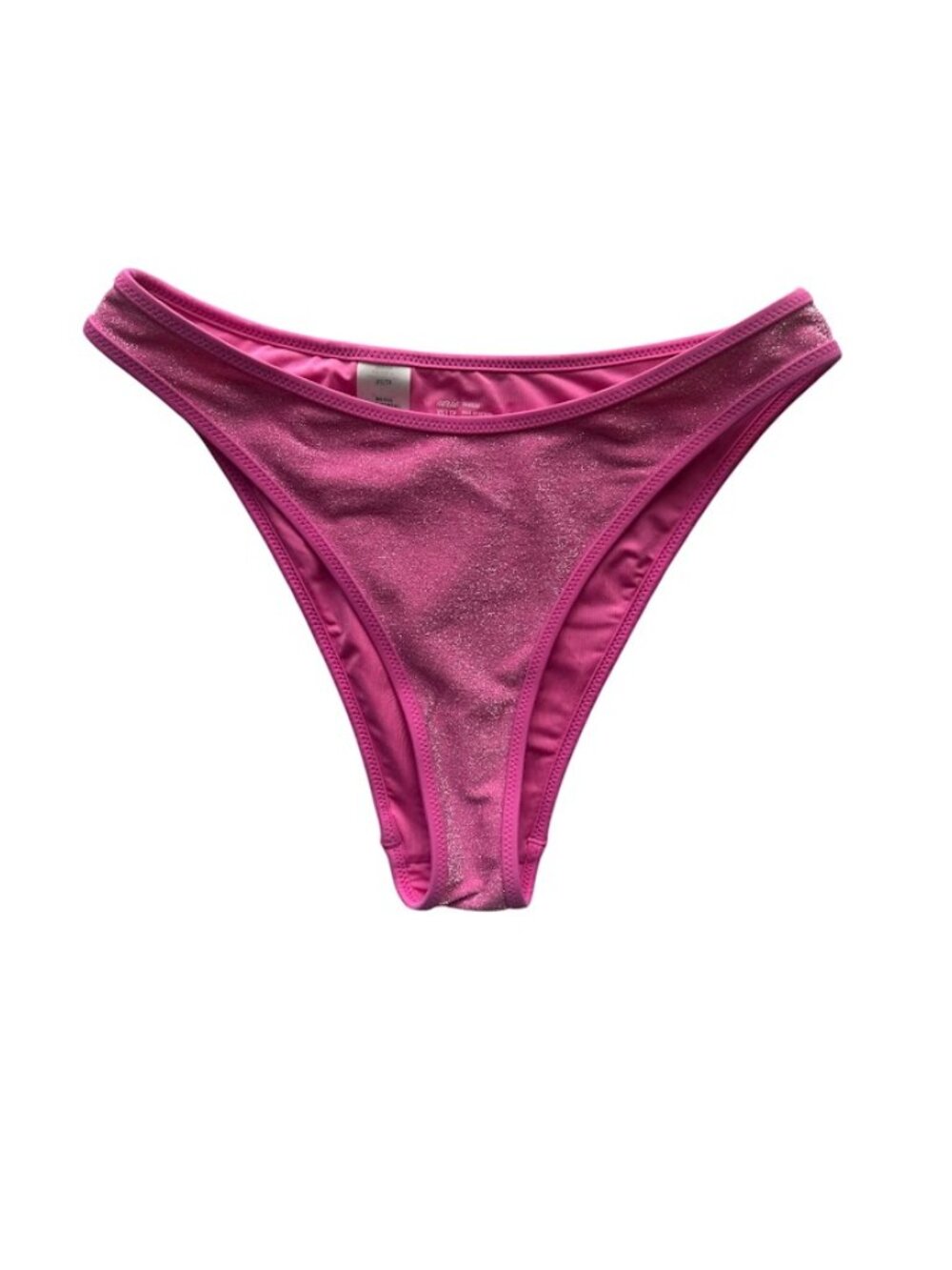 New Aerie bikini bottoms Pink Mid Rise Cheekiest Caviar Shine - XS